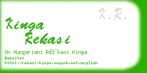 kinga rekasi business card